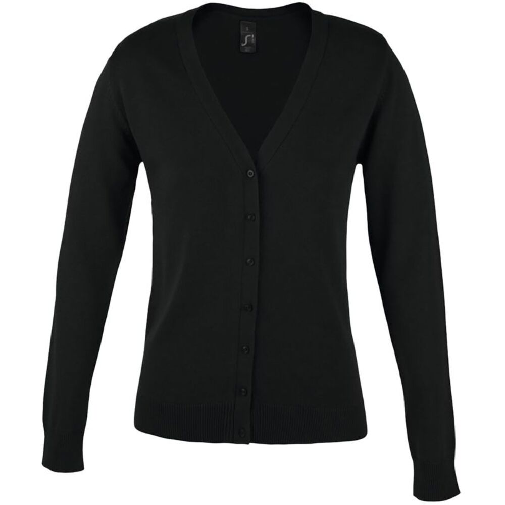 SOLS Womens/Ladies Golden V Neck Cardigan / Black